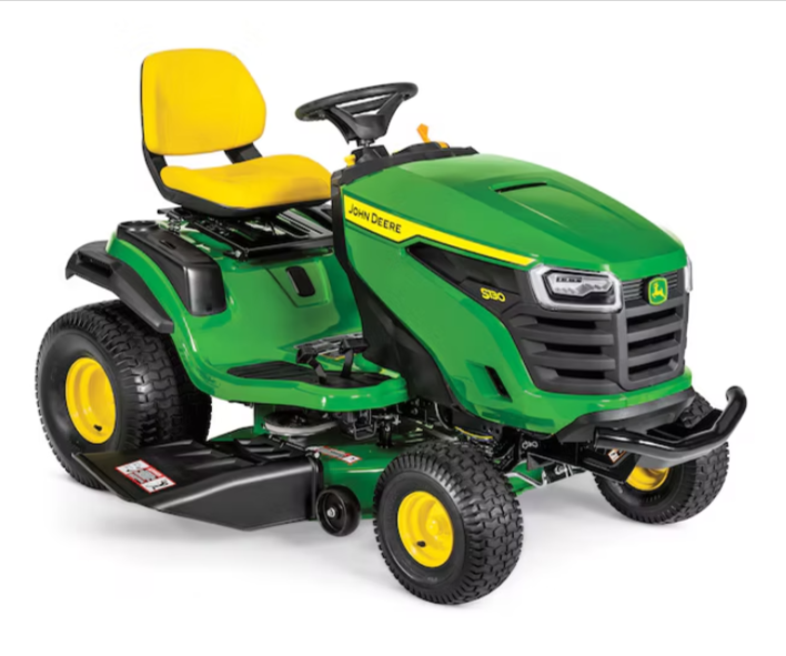 John Deere S130 Lawn Tractor – 42” Deck, 22HP V-Twin Engine, Hydrostatic Riding